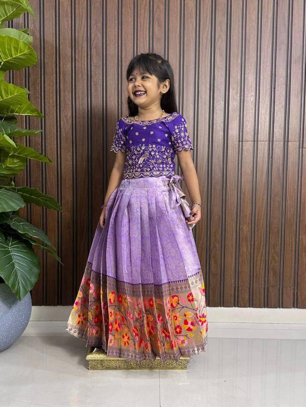 PAITHANI KIDS LEHENGA CHOLI silk Affordable kids clothing Mumbai